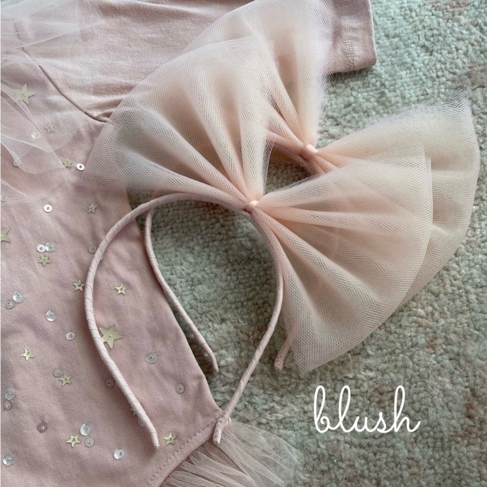 MARAIS SKY Charming Blush Pink Bow Headband